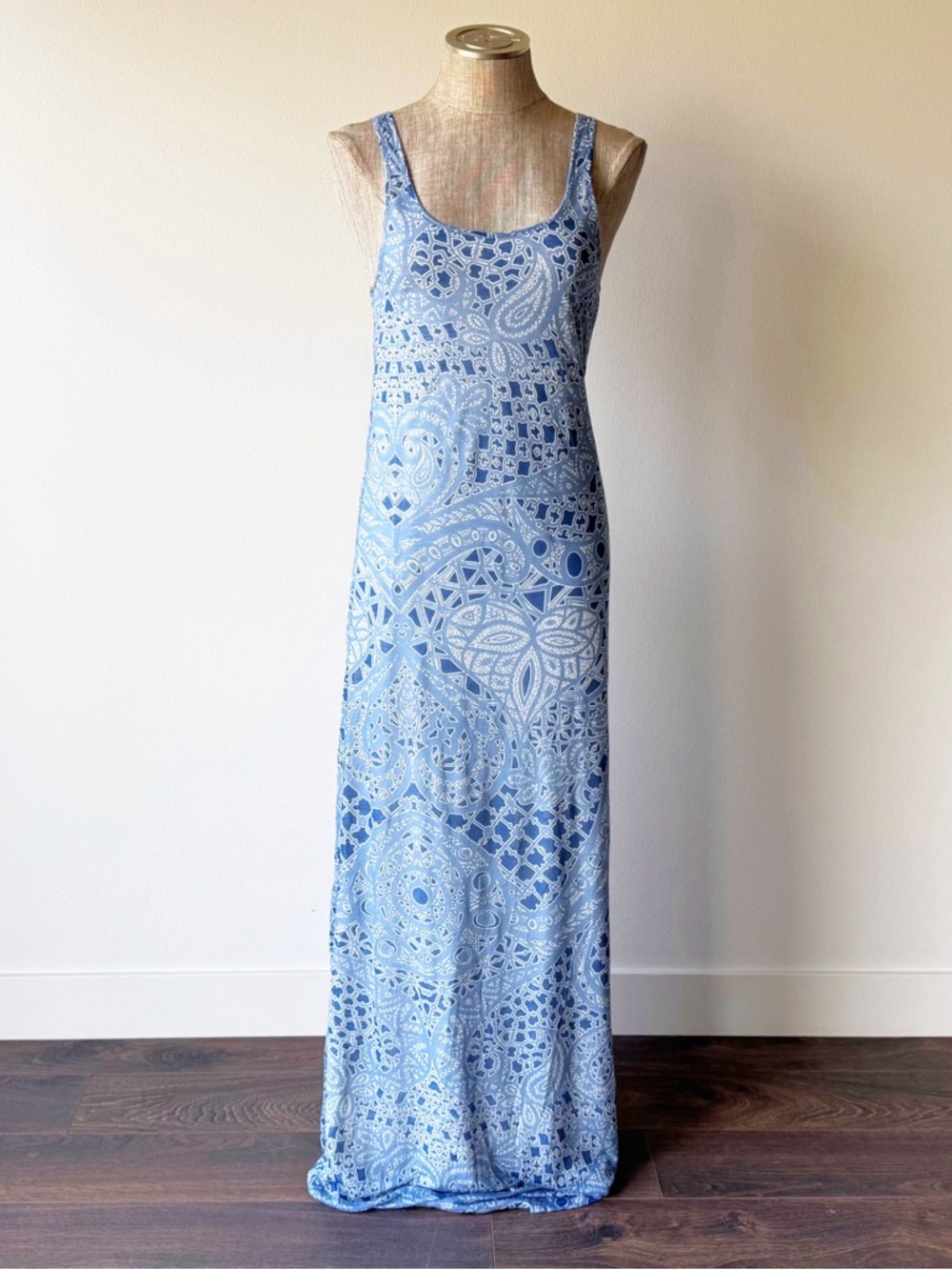 Thakoon Blue and White Floor Length Tank Dress